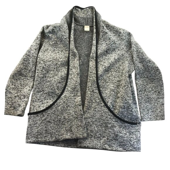 Blair Womens Cardigan Sweater 2XL Heather Gray Open Front Knit Cozy Casual - Picture 1 of 12